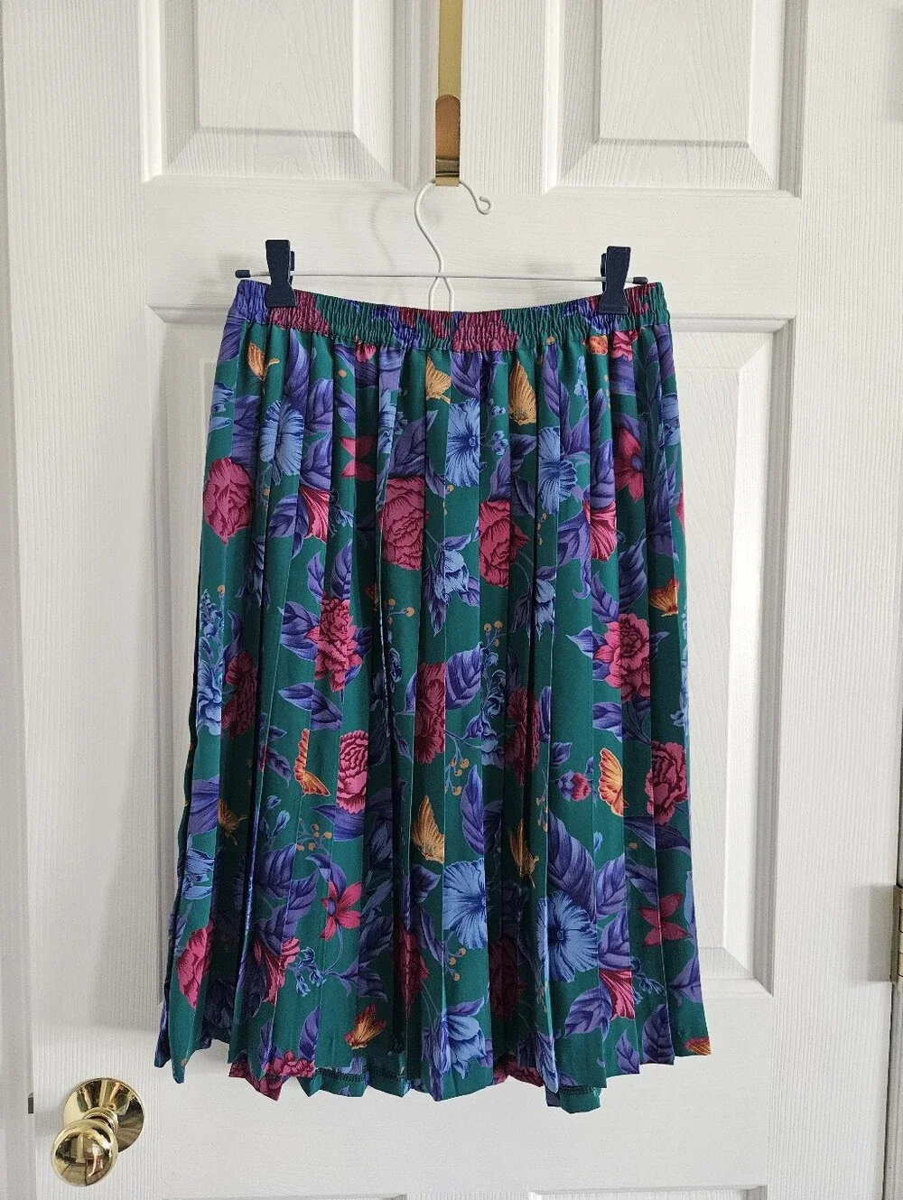 NWT Vintage Alfred Dunner Pleated Floral Midi Skirt